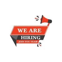 We're hiring isolated vector icon or communication Banner Template..eps