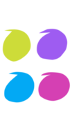 set of colorful speech bubbles png