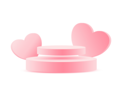 rosado corazón podio png archivo