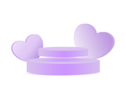 púrpura corazón podio png
