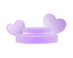 Purper hart podium png