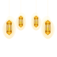 dourado Ramadã lanterna eid Mubarak png
