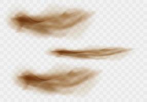 Desert sandstorm, brown dusty cloud vector