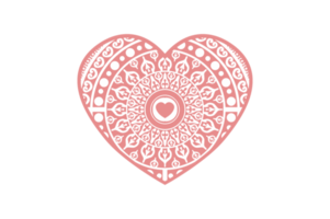 Valentine Day Art - Pink Mandala Love png