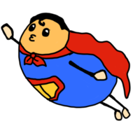 Potato Cartoon Characters With Various Professions - Superman png