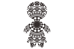 Mandala Ornament Design with Gingerbread Shapes png