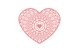 enamorado día - rosado mandala amor ornamento Arte diseño png