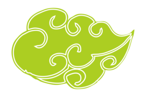 Grün Wolke Ornament png