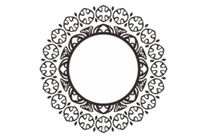 negro mandala ornamento frontera diseño png