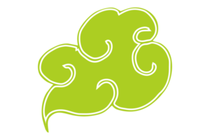 Green Cloud Ornament png