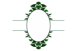 grön blad flora prydnad gräns design png