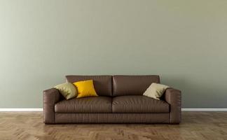Solo sofa interior- 3d illustration photo