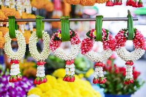 Thai traditional jasmine and rose garland photo