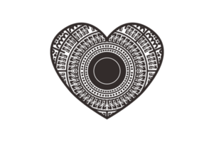 enamorado- negro amor mandala ornamento Arte diseño png