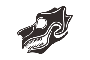 Black Dragon Head Skull Tattoo png