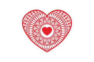 Valentine Day Art - Red Mandala Love png