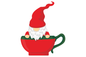 Cute Gnome In A Cup png