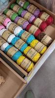 a few rolls of colorful ribbon for crafting, handmade items and DIY photo
