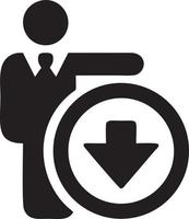 Download icon symbol image vector. Illustration of the down load design. EPS 10 vector