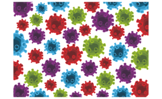 corona virus patroon achtergrond ontwerp png