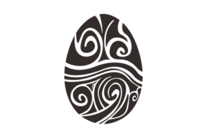 Pasqua uovo- nero Pasqua uovo ornamento tatuaggio arte design png