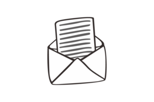 lettre dans blanc enveloppe png