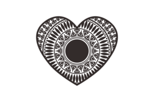 enamorado- negro amor mandala ornamento Arte diseño png