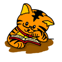 Adorable Tiger Activities - Reading Book png