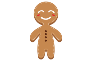 Christmas - Gingerbread Smiling Male People Shaped png