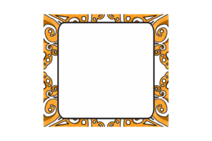 Yellow Swirl Ornament Border Design png