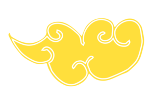 Yellow Cloud Ornament png