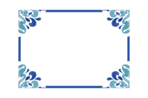 azul agua chapoteo ornamento frontera diseño png