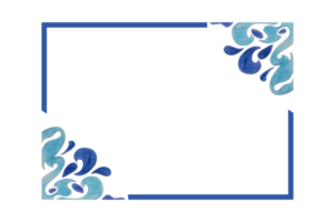 azul agua chapoteo ornamento frontera diseño png