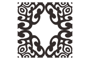 schwarz Mandala Ornament Rand Design png