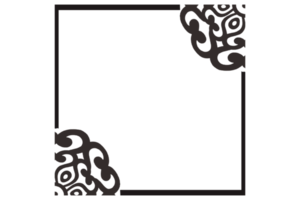 schwarz Mandala Ornament Rand Design png