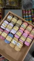 a few rolls of colorful ribbon for crafting, handmade items and DIY photo