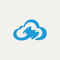 cloud eagle logo for company vector