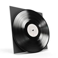 Vinyl record with turntable isolated on a white background AI generate photo