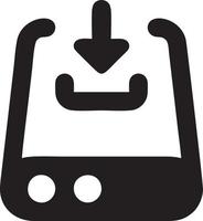 Download icon symbol image vector. Illustration of the down load design. EPS 10 vector