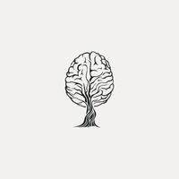 unique brain motif tree vector