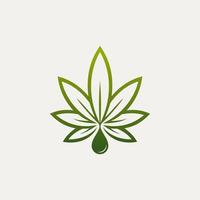 unique elegant cannabis with original color. vector