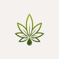 unique elegant cannabis with original color. vector