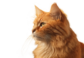 Porträt von ein Katze im Vorderseite von hell auf transparent Hintergrund png Datei