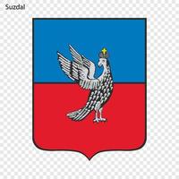 suzdal emblema ciudad de Rusia. vector