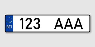 Vehicle registration plates vector