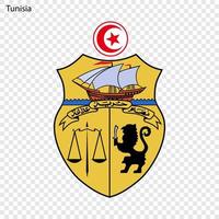 National emblem or symbol Tunisia vector