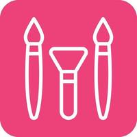 Makeup brushes Vector Icon Design Illustration