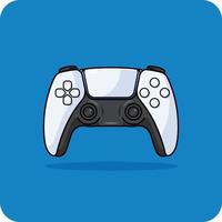 vídeo juego controlador, alegría palo, vector ilustración.