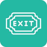 Exit Vector Icon Design Illustration