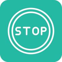 Stop Vector Icon Design Illustration